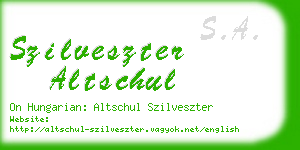 szilveszter altschul business card
